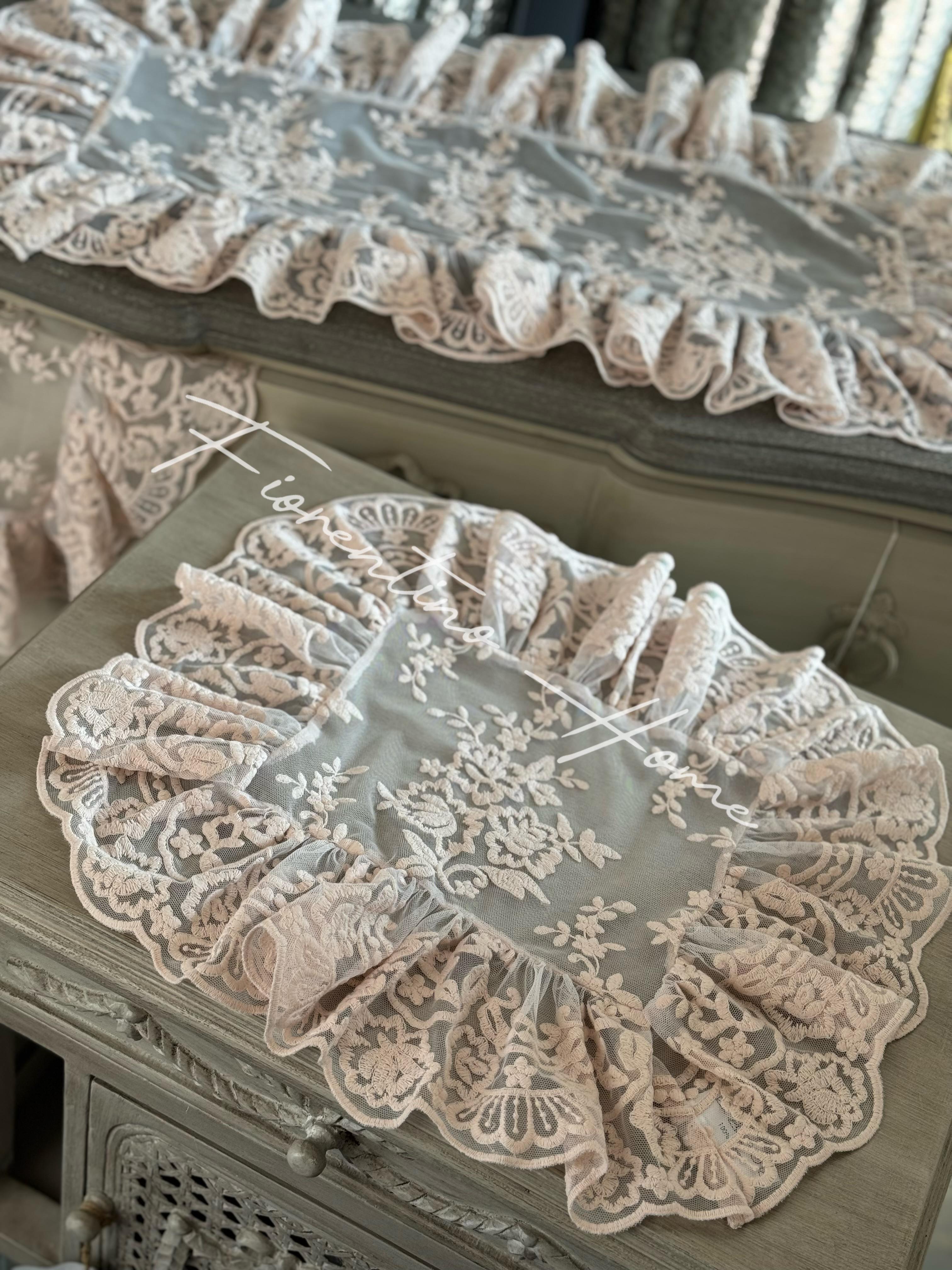 Tris centrini in total pizzo sartoriale Royal - vari colori - 80x40+45x40 - Charme Home Textile - Foto 4